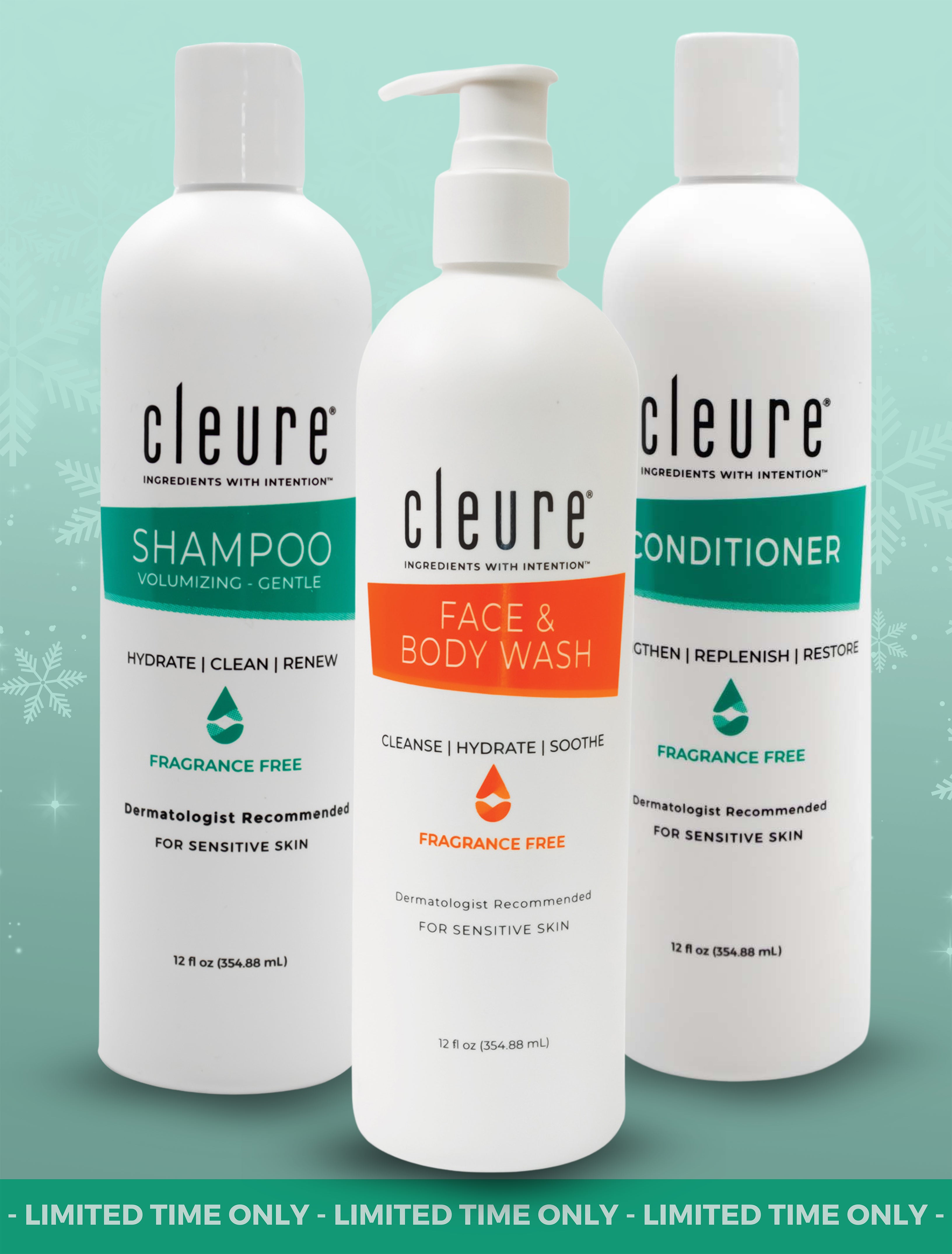 Shower Set (Shampoo, Conditioner, Face and Body Wash)