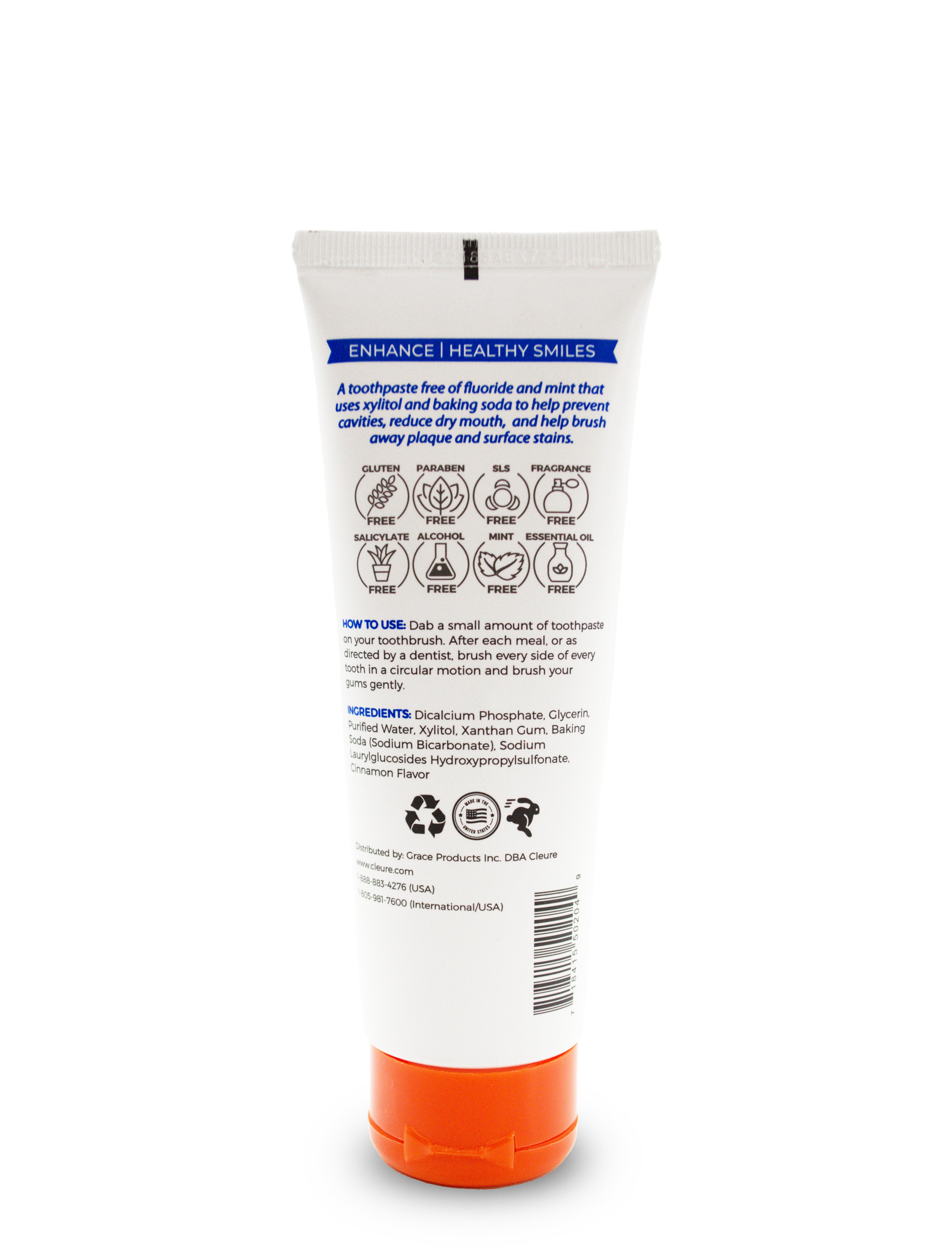 Cleure Cinnamon Toothpaste Ingredients