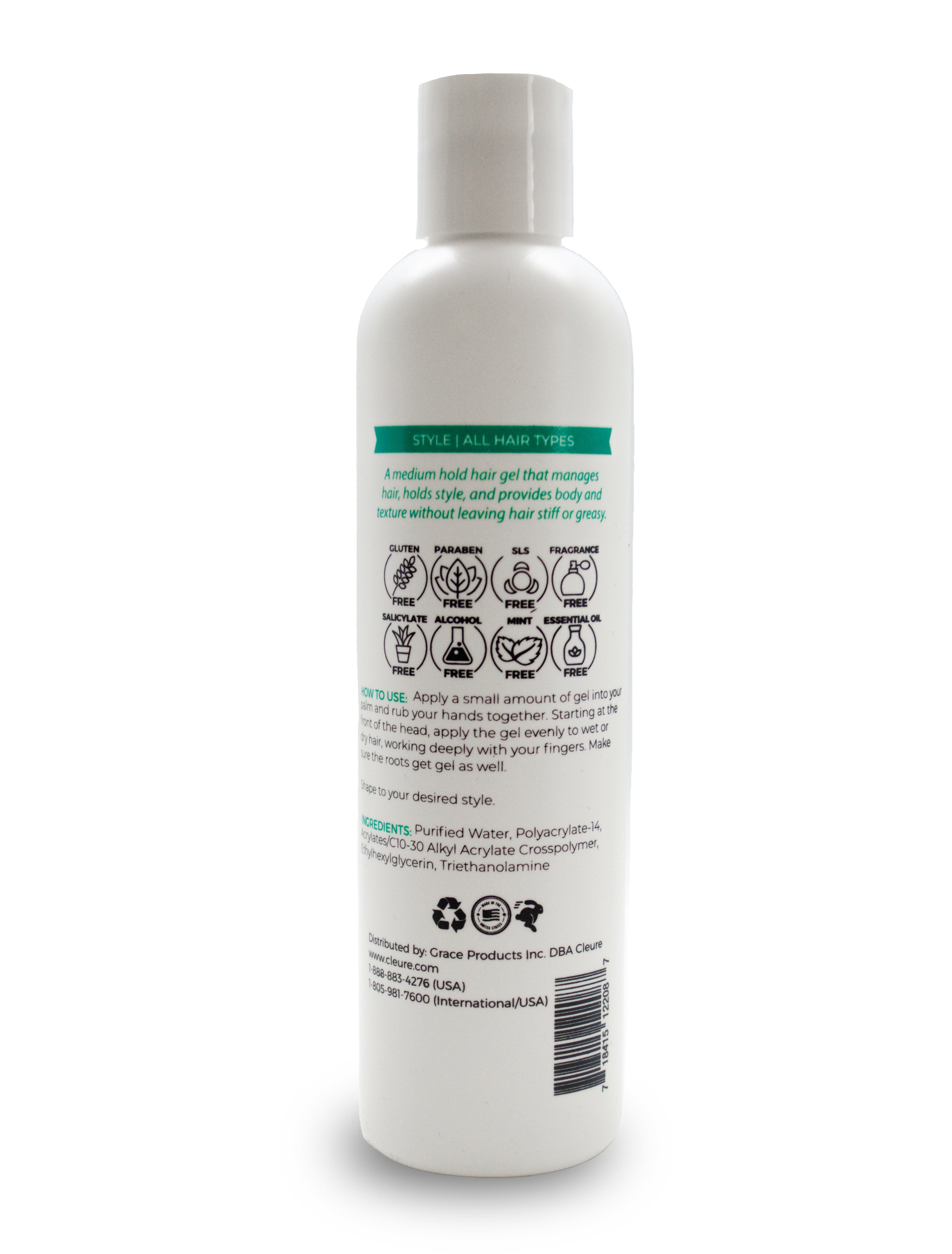 Cleure Hair Gel Ingredients List