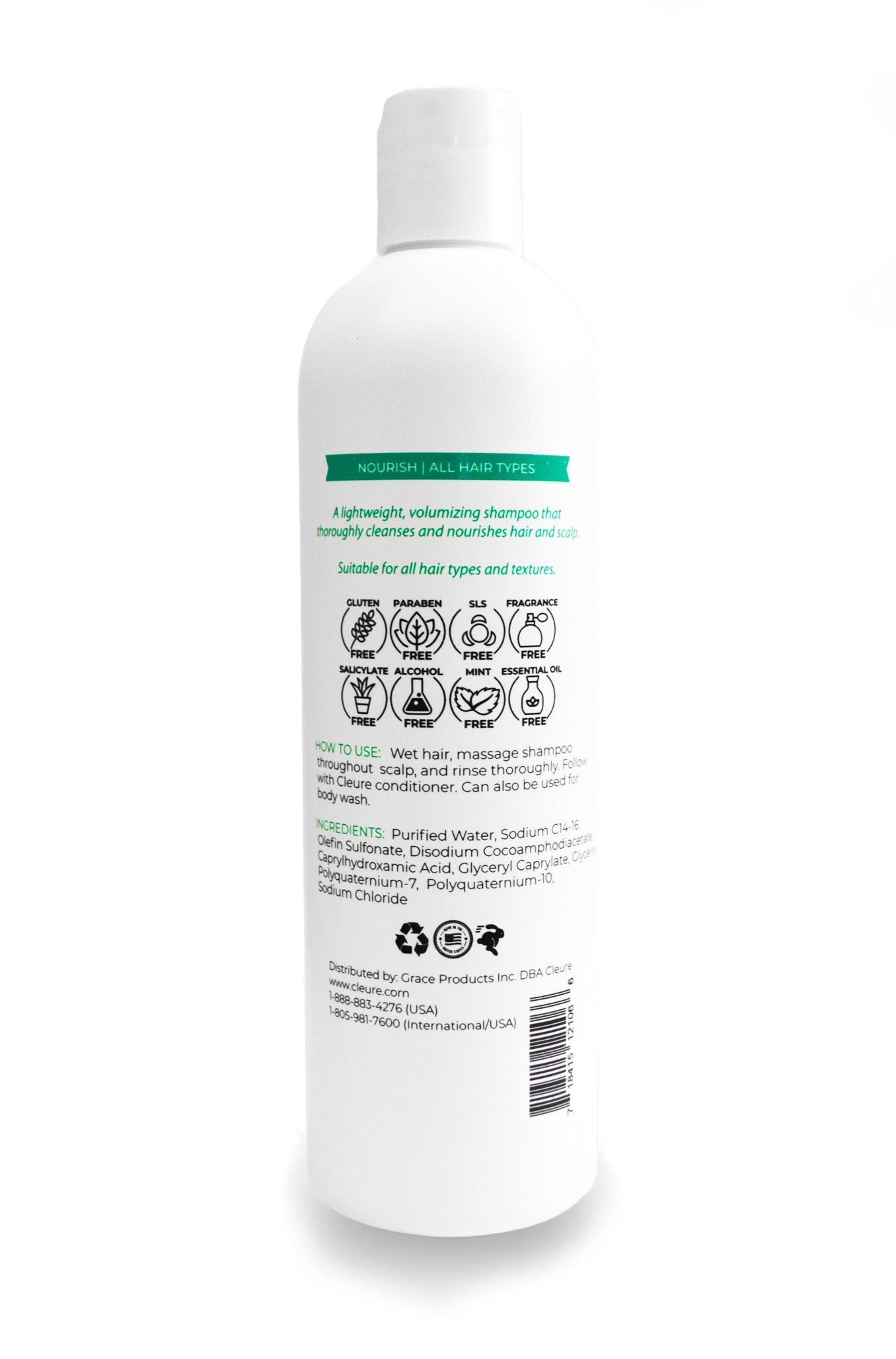 Cleure Shampoo Ingredients list