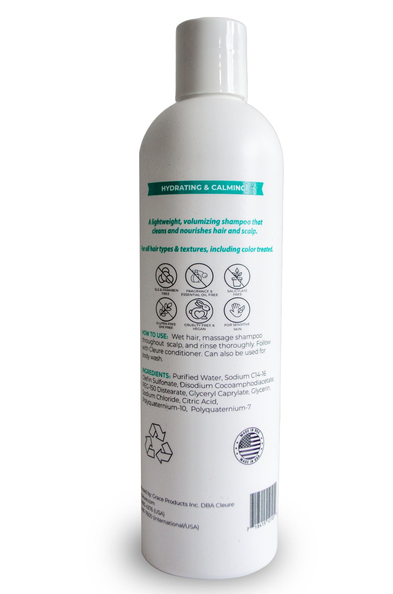 Shampoo (12oz) - SLS-free, Hypoallergenic