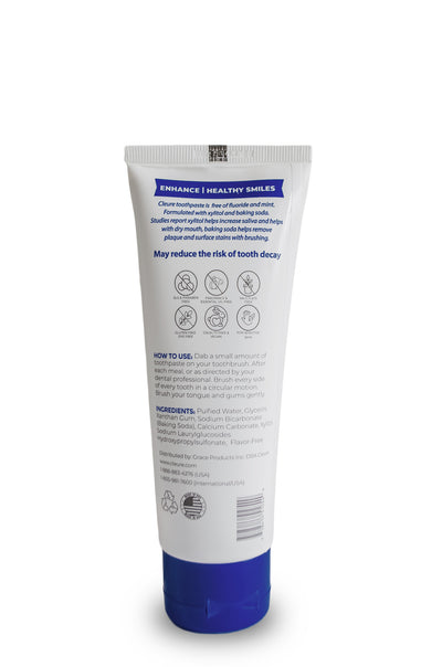 Tastless Toothpaste Unflavored Toothpaste: Mint Free & SLS Free | Cleure