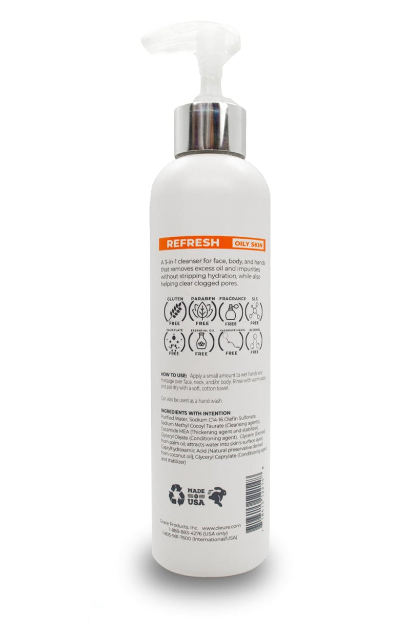 Face & Body Wash - Oily Skin, SLS Free (12 oz)