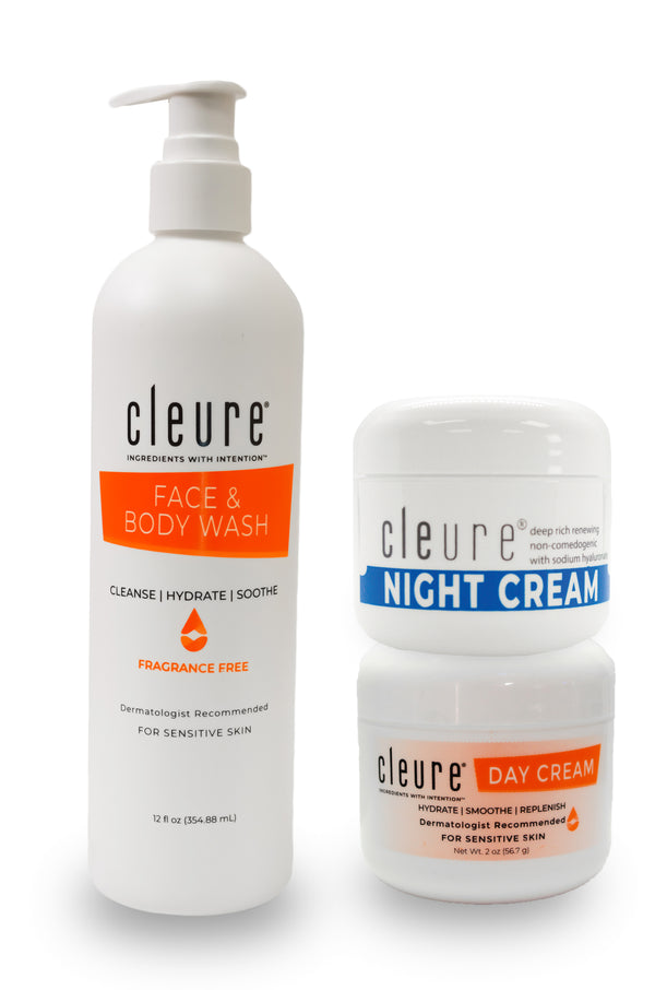 Complete Care Set (Face and Body Wash, Day Cream, Night Cream)