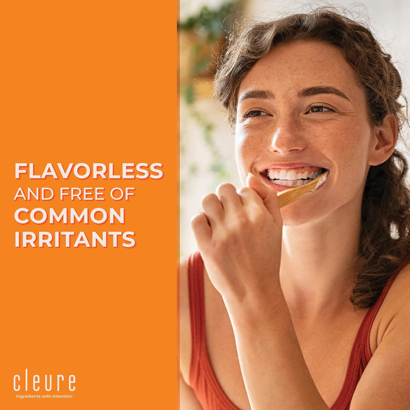Tastless Toothpaste Unflavored Toothpaste: Mint Free & SLS Free | Cleure