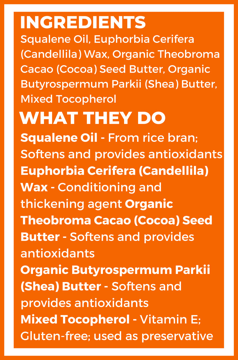 Lip Balm with Shea Butter - Organic, No Flavor